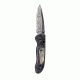 Benchmade Foray Axis Folding Knife,Drop-point Plain Edge Damasteel Blade, 3.22in, Marbled Carbon Fiber Handle 698-181