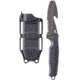 Benchmade H2O Fixed Blade Knife, Serrated Black Blade, 3.5 in, N680 Stainless Steel Blade, Opposing Bevel Blade, Rubberized Overmold, Black, 112SBK-BLK