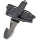Benchmade H2O Fixed Blade Knife, Serrated Black Blade, 3.5 in, N680 Stainless Steel Blade, Opposing Bevel Blade, Rubberized Overmold, Black, 112SBK-BLK