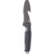 Benchmade H2O Fixed Blade Knife, Serrated Black Blade, 3.5 in, N680 Stainless Steel Blade, Opposing Bevel Blade, Rubberized Overmold, Black, 112SBK-BLK