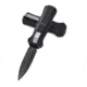 Benchmade Mini-Infidel Out-the-Front Automatic Knife, 3.1 in, D2, Dagger Blade, Plain Edge, BK1 Blade, 6061-T6 Aluminum, Black Handle, 3350BK