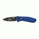 Benchmade 527 Mini-Presidio Ultra Knife by Pardue Design w/ Plain Edge USA Shooting Team Logo on BK1 Blade &amp; Blue Handle 527BK-USA
