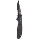Benchmade Pardue Mini Grip Folding Knife, Axs, Stud, 2.91in, CPM-S30V, Serrated Drop Point Black Blade, Glass-Filled Nylon, Black Handle 556SBK-S30V