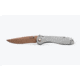 Benchmade Seven Ten Folding Knife, 4in, CPM-S90V Stainless Steel, Recurve Drop Point Blade, 6061-T6 Anodized Aluminum, Gray Aluminum Handle, 710FE-24