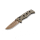 Benchmade Sibert Adamas Axis Stud Folding Knife, 3.82in, CPM-CruWear Steel, Drop Point Flat Earth Coated Blade, Contoured G10, Olive Drab Handle, 275FE-2