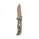 Benchmade Sibert Adamas Axis Stud Folding Knife, 3.82in, CPM-CruWear Steel, Drop Point, Serrated, Flat Earth Coated Blade, Contoured G-10 Handle, Olive Drab, 275SFE-2