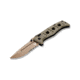 Benchmade Sibert Adamas Axis Stud Folding Knife, 3.82in, CPM-CruWear Steel, Drop Point, Serrated, Flat Earth Coated Blade, Contoured G-10 Handle, Olive Drab, 275SFE-2