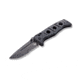 Benchmade Sibert Adamas Axis Stud Folding Knife, 3.82in, CPM-CruWear Steel, Drop Point Serrated Grey Coated Blade, Contoured G10, Black Handle 275SGY-1