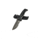 Benchmade Sibert Adamas Axis Stud Folding Knife, 3.82in, CPM-CruWear Steel, Drop Point Serrated Grey Coated Blade, Contoured G10, Black Handle 275SGY-1