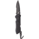 Benchmade Tactical Triage Axis Folding Knife, Serrated Edge Coated Drop Point Blade, 3.48in, Black G10 Handle, 917SBK