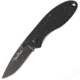 Benchmark Linerlock Black G10 Folding Knife,1.75in,Black G10 Handle BMK071