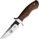 Benjamin Brute De Forge Hunting Knife, 9.5in Overall, 4.5in, Stainless Steel Blade, Brown Wood Handle, Leather Sheath, BK-A032