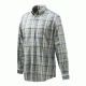 Beretta Classic Shirt, Beige &amp; Blue Check, Medium, LU210T0707013LM