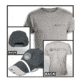 Beretta Mens Hat/T-Shirt Combo Roll Up,Gray,Medium TC01708500905M