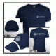Beretta Mens Hat/T-Shirt Combo Roll Up,Navy,Extra Large TC0170850504XL