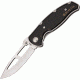 Beretta Small Airlight II Fold Knife, Skeletonized SS standard edge Blade, Black anodized aluminum Handle BE79870