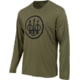 Image of Beretta Trident Logo T-Shirt - Men's, Long Sleeve, Heather Mil Green, Large, TS229T189007AUL