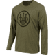 Beretta Trident Logo T-Shirt - Mens, Long Sleeve, Heather Mil Green, Medium, TS229T189007AUM