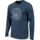 Beretta Trident Logo T-Shirt - Mens, Long Sleeve, Navy Heather, Medium, TS229T1890051YM