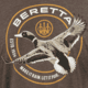 Beretta Wing Drop T-Shirt - Mens, Long Sleeve, Brown, Extra Large, TS231T18900815XL