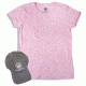 Beretta Women's Cap &amp; T-shirt Large Roll-up Combo Grey/pink