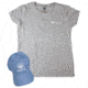 Beretta Women's Cap &amp; T-shirt Large Roll-up Combo Sky Blue