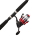 Berkley Big Game Spinning Combo, Black/White/Red, 50, 1404097