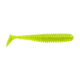 Berkley PowerBait Saltwater Power Swimmer Soft Bait Lures, 3.3in, 8 Pack, Chartreuse Silver Flash, 1582189