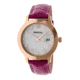 Bertha Eden Mother-Of-Pearl Leather-Band Watch w/Date, Rose Gold/Hot Pink, Standard BTHBR6507