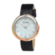 Bertha Jean Ladies Watch, Black Band, Silver Bezel, Light Blue Mother of Pearl Dial, Silver Hand BTHBR3502