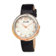 Bertha Jean Ladies Watch, Black Band, Silver Bezel, Mother of Pearl Dial, Gold Hand BTHBR3501