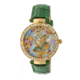 Bertha Mia Mother-Of-Pearl Leather-Band Watch, Multicolor/Green BTHBR7403