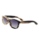 Bertha Olivia Single Vision Prescription Sunglasses, Black/Tan Frame, BRSBR003MSV