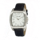 Bertha Opal Ladies Watch, Black Leather Band, Silver Bezel, White Analog Dial, Multicolor Hand BTHBR303