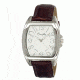 Bertha Opal Ladies Watch, Dark Brown Leather Band, Silver Bezel, White Analog Dial, Multicolor Hand BTHBR301
