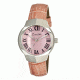 Bertha Pauline Ladies Watch, Light Pink Leather Band, Silver Bezel, Light Pink Analog Dial, Silver Hand BTHBR401