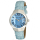 Bertha Pauline Ladies Watch, Powder Blue Leather Band, Silver Bezel, Powder Blue Analog Dial, Silver Hand BTHBR404