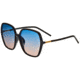 Bertha Priscilla Polarized Sunglasses - Womens, Black Frame, Blue-Pink Lens, Black/Blue-Pink, One Size, BRSBR055C1