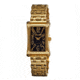 Bertha Vera Ladies Watch, Gold Metal Band, Gold Bezel, Black Analog Dial, Gold Hand, 12 Stones BTHBR603