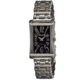 Bertha Vera Ladies Watch, Silver Metal Band, Silver Bezel, Black Analog Dial, Silver Hand, 12 Stones BTHBR601