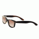 Bertha Zoe Single Vision Prescription Sunglasses, Black/Tan Frame, BRSBR008MSV
