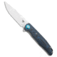 Bestech Knives Bestech Knives Ascot Liner Lock Flipper Knife Black/Blue CF/G-10 3.88" Satin, Black/Blue, D2, adult, BHQ-95616