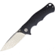 Bestech Knives Bobcat Linerlock Black Folding Knife, 3.25 D2 tool steel black stonewash and satin fini, Black finger grooved G10 handle, BG22A-2