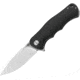 Bestech Knives Bobcat Linerlock Black Folding Knife, 3.25 D2 tool steel stonewash and satin finish bla, Black finger grooved G10 handle, BG22A-1