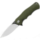 Bestech Knives Bobcat Linerlock Green Folding Knife, 3.25 D2 tool steel black stonewash and satin fini, Green finger grooved G10 handle, BG22B-2