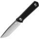 Bestech Knives Hedron Fixed Blade Black Knife, 3.75 stonewash finish D2 tool steel blade, Black G10 handle, BFK02A