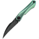 Bestech Knives Ivy Framelock Green BSW Folding Knife, 3 black stonewash finish S35VN stainless blade, Green stonewash finish titanium handle, BT2004E