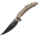 Bestech Knives Marukka Framelock Bronze Folding Knife, 3.63 black stonewash finish Bohler M390 stainless, Bronze titanium handle, BT2002C
