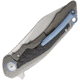 Bestech Knives Pterodactyl Framelock Bronze Folding Knife, 3.75in Satin S35Vn SS Blade, Bronze Titanium Handle With Carbon Fiber Insert, Pocket Clip, Black Nylon Belt Sheath, Bronze, BT1801C