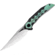 Bestech Knives Samari Framelock Green Folding Knife, 3.88 Bohler M390 stainless blade, Black and green titanium handle, BT2009C